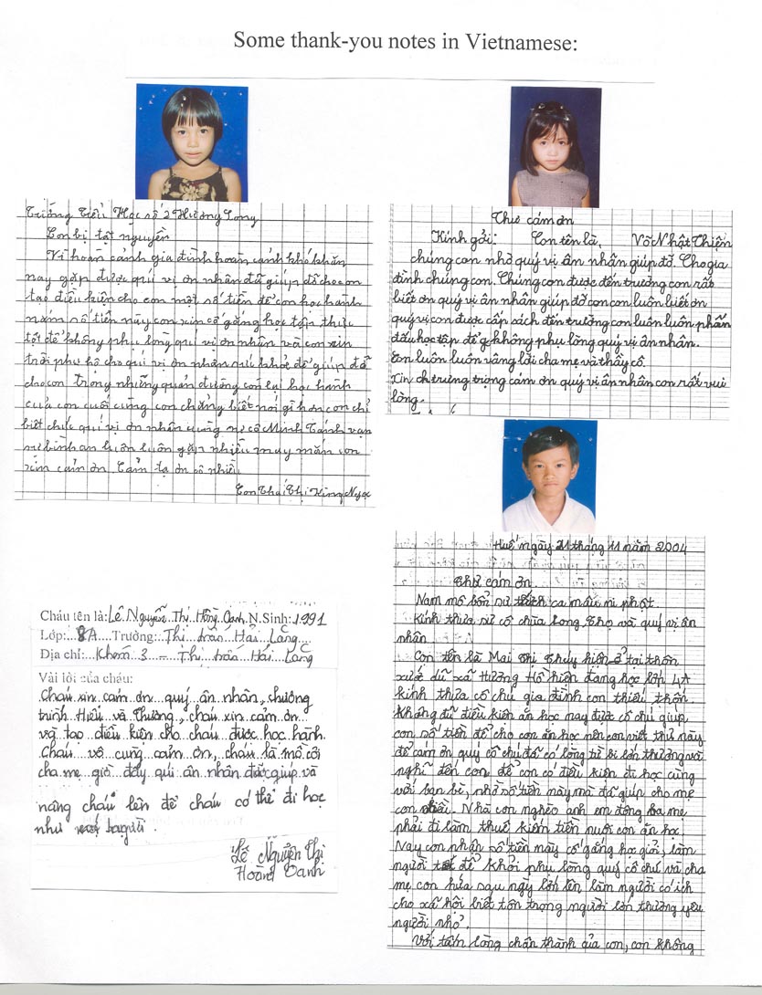 Thank you notes (2004)